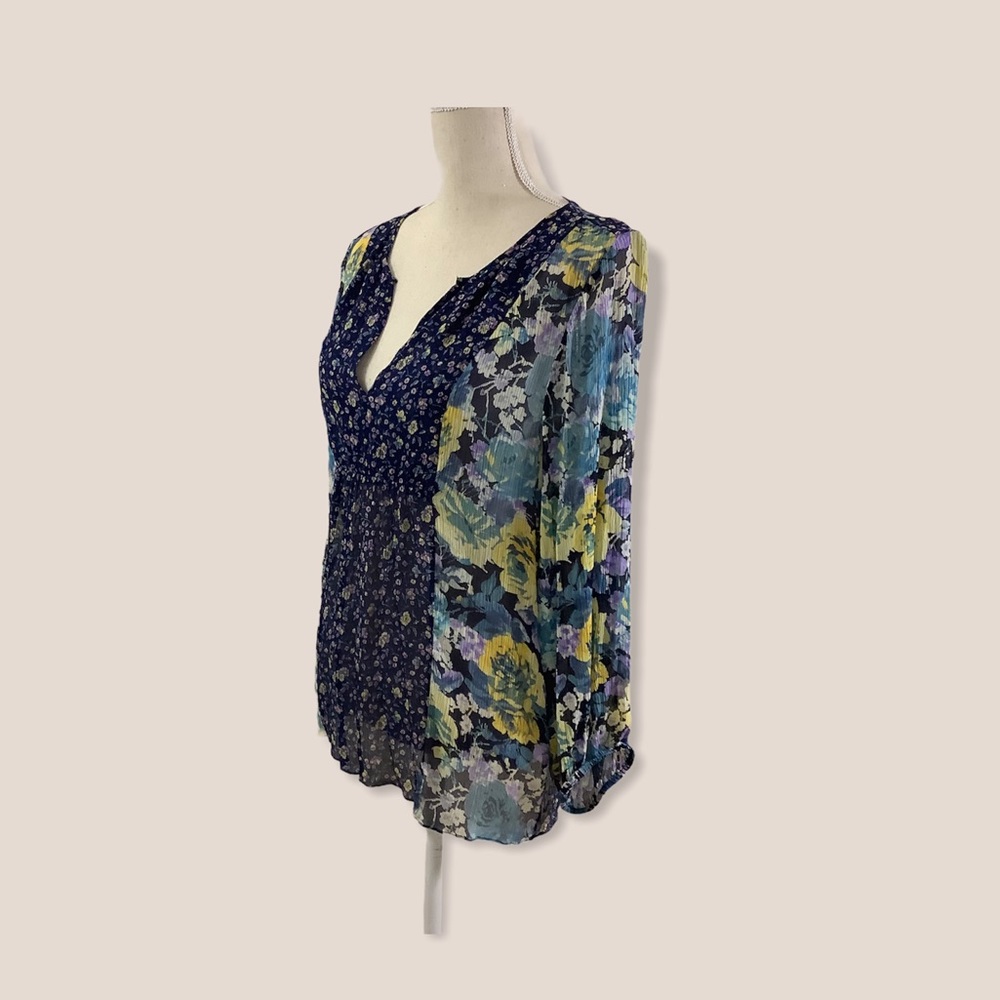 Joie Thistle Floral Sheer Silk Top - Picture 4 of 10